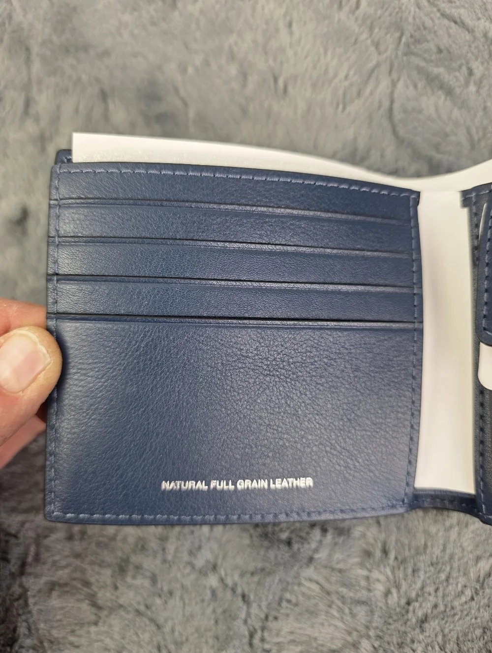 Coach Blue Leather Coin Wallet, Men's NWT